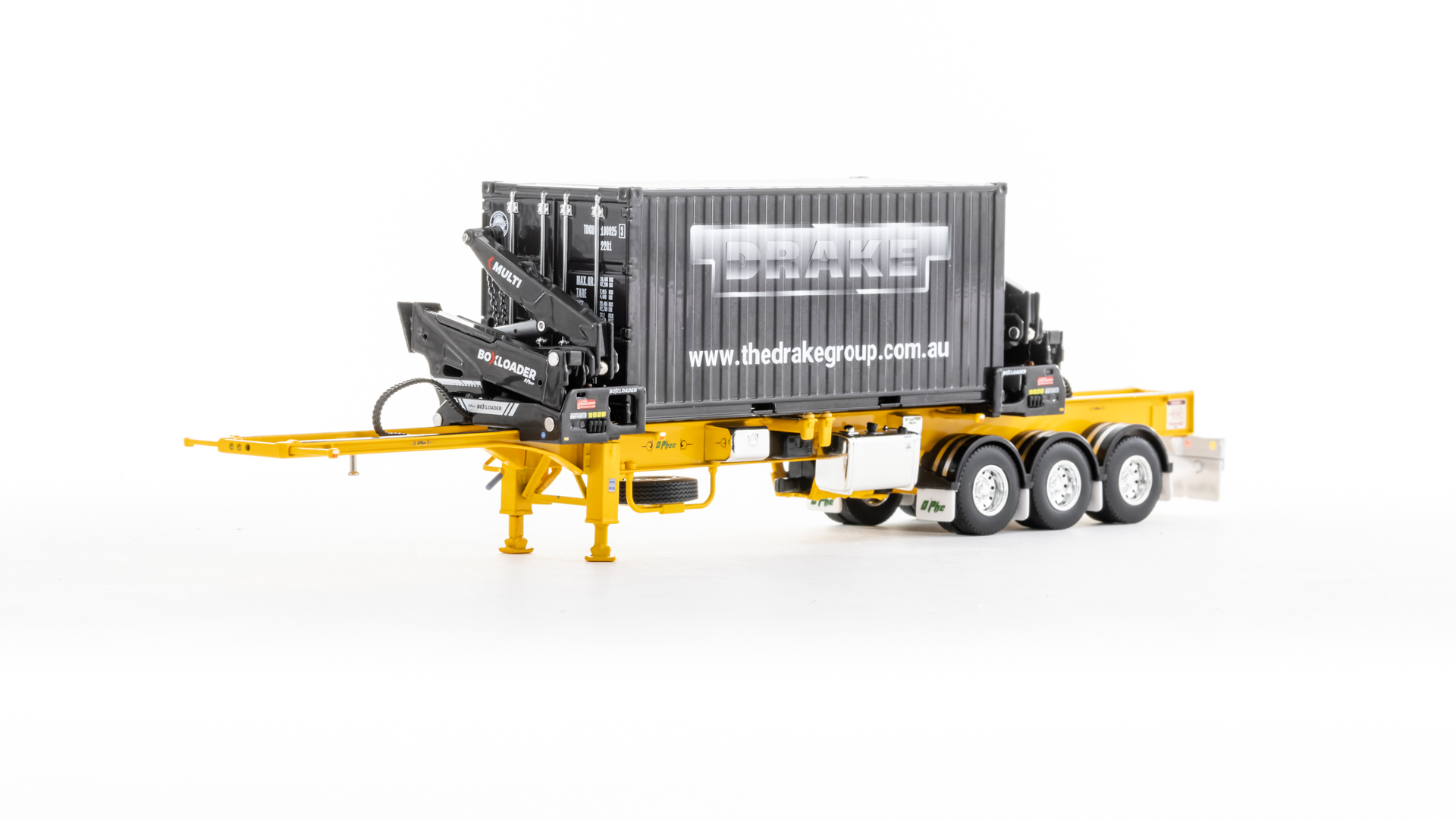 Drake Collectible O'Phee BoxLoader ZT09245 – 1:50 Scale Side Loading Trailer & Container, Silver, Limited Edition